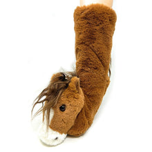 Load image into Gallery viewer, Horse Play - Kids' Plush Animal Slipper Socks