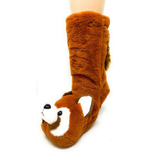 Load image into Gallery viewer, Red Panda - Kids' Plush Animal Slipper Socks