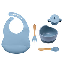 Load image into Gallery viewer, Baby Dinner Plate Children's Bowl Spoon Bib Set Suction Cup