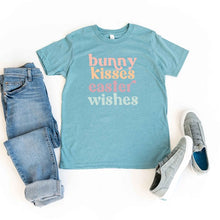 Load image into Gallery viewer, Bunny Kisses Easter Wishes Youth Graphic Tee
