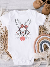 Load image into Gallery viewer, Bunny with Bubble Gum Baby Onesie
