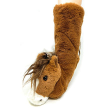 Load image into Gallery viewer, Horse Play - Kids&#39; Plush Animal Slipper Socks
