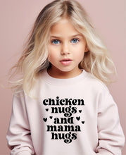 Load image into Gallery viewer, Chicken Nugs and Mama Hugs Toddler Sweatshirt
