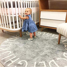 Load image into Gallery viewer, ABC Rugs For Kids Cotton Kids Round Nursery Rug 4ft For Boys And Girls Very Soft Kids Alphabet Rug Educational Area Rugs For Infant Toddlers Nursery Learning &amp; Game Classroom Rugs
