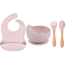 Load image into Gallery viewer, Baby Dinner Plate Children&#39;s Bowl Spoon Bib Set Suction Cup
