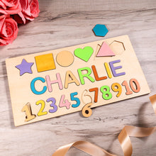 Load image into Gallery viewer, Personalized Baby Name Wooden Puzzle Toy
