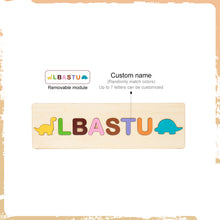 Load image into Gallery viewer, Personalized Baby Name Wooden Puzzle Toy
