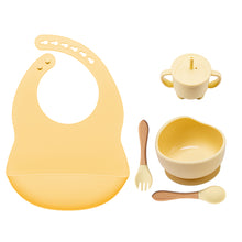 Load image into Gallery viewer, Baby Dinner Plate Children&#39;s Bowl Spoon Bib Set Suction Cup
